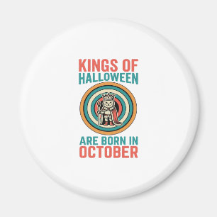 Imán Reyes De Halloween Cumpleaños De Octubre Camiseta 
