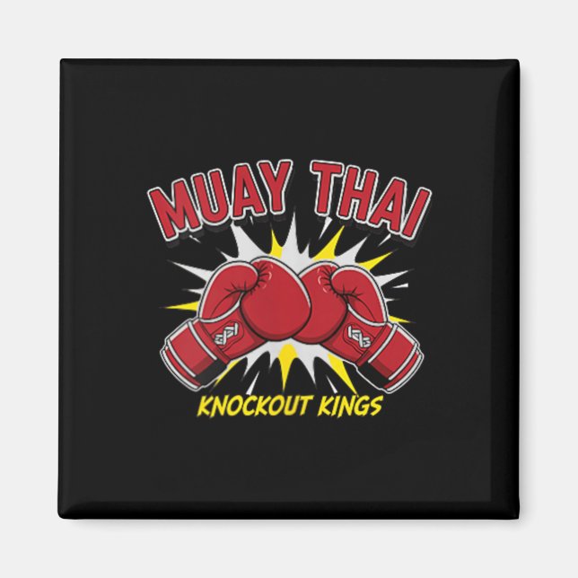 Imán Reyes del Knockout de Muay Thai Guante de Boxeo Ro (Frente)