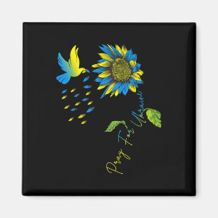 Imán Reza Por Ucrania Girasol Bandera Ucraniana Ucrania
