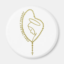 IMÁN REZAR EL DIARIO ROSARIO VIRGIN MARY GOLD