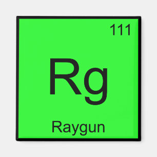 Imán Rg - Raygun Símbolo de Elemento Químico Camiseta D