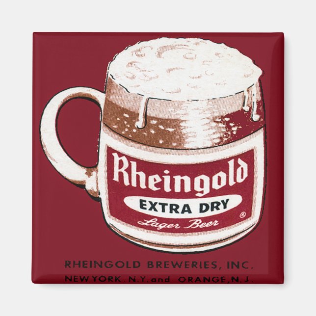 Imán Rheingold Extra Dry Lager Bebe Fridge Magnet (Frente)