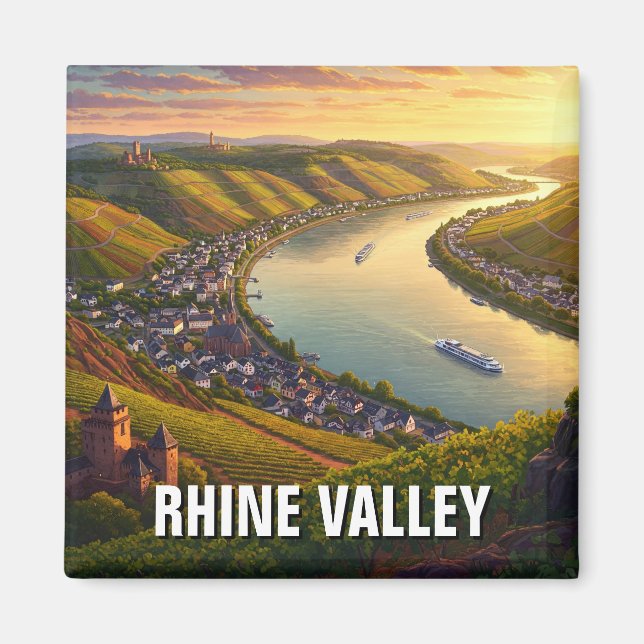 Imán Rhine Valley Alemania Viajes (Frente)