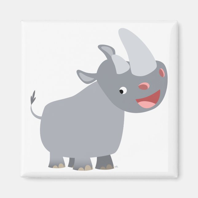 Imán Rhino Magnet, Personalizado divertida (Frente)