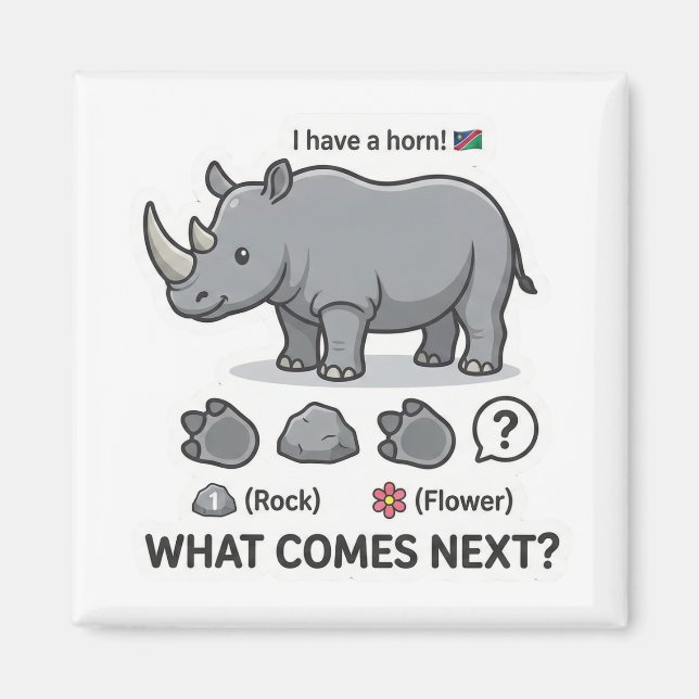 Imán Rhino Pattern Logic (Frente)