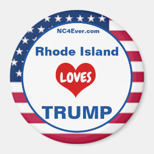 Imán Rhode Island AMA TRUMP Nevera patriótica