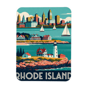 Imán Rhode Island EE. UU. Pueblos Costeros Nueva Inglat