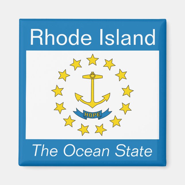 Imán Rhode Island Flag Magnet (Frente)