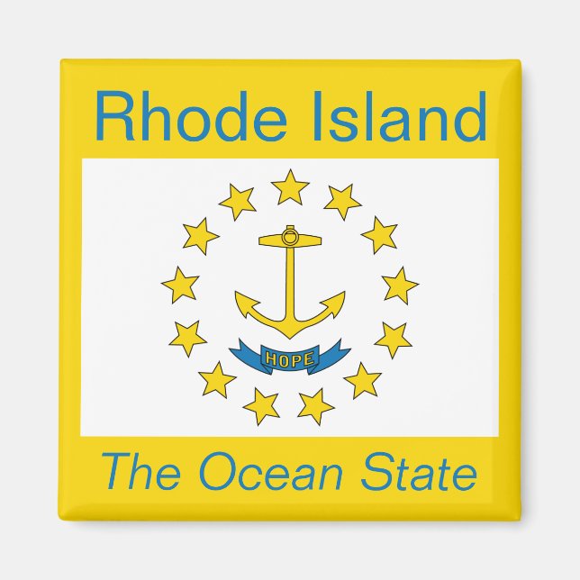 Imán Rhode Island Flag Magnet (Frente)