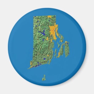 Imán Rhode Island Map Magnet