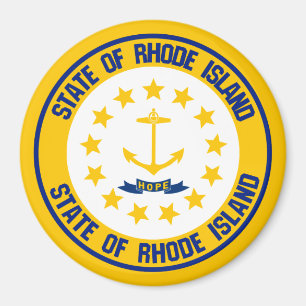 Imán Rhode Island Round Emblem