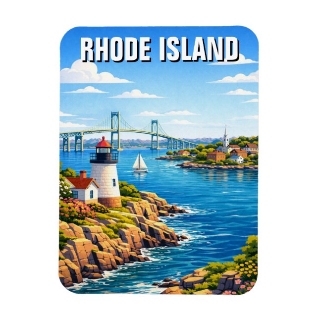 Imán Rhode Island Travel (Vertical)