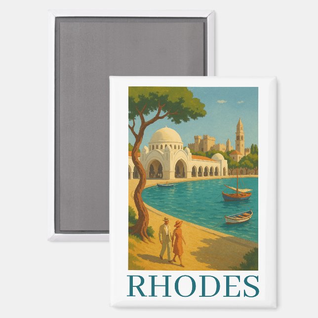 Imán Rhodes Greece Viajes de arte (Anverso/Reverso)