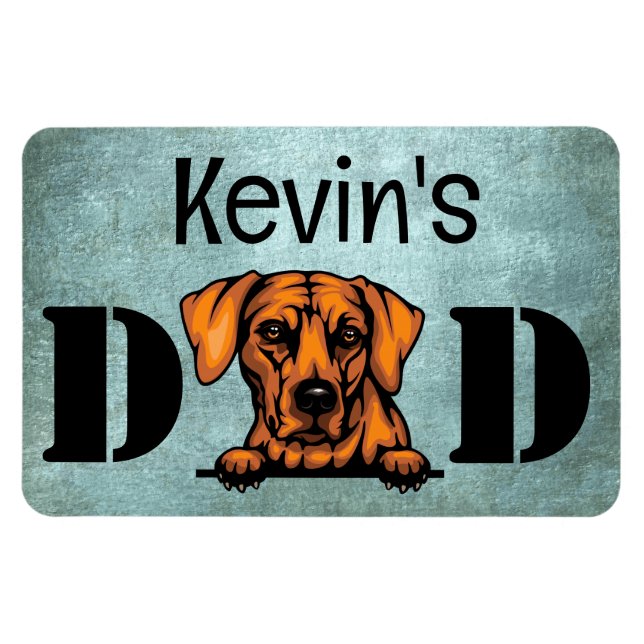 Imán Rhodesian Ridgeback Buscando papá personalizado (Horizontal)