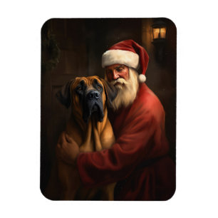 Imán Rhodesiano Ridgeback Santa Claus Navideño Festivo 
