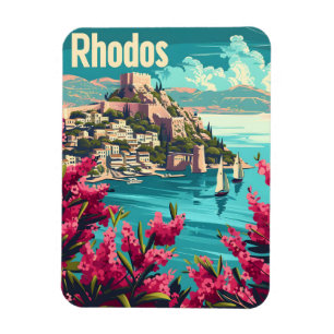 Imán Rhodos Grecia Vintage