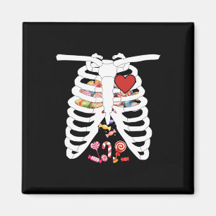 Imán Rib Cage X-ray Candy Funny Halloween Costume Niños