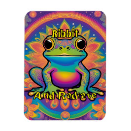 Imán Ribbit y Radiate Boho Frog Groovy Vibes