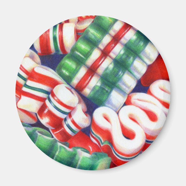 Imán RIBBON CANDY Round Magnet (Frente)