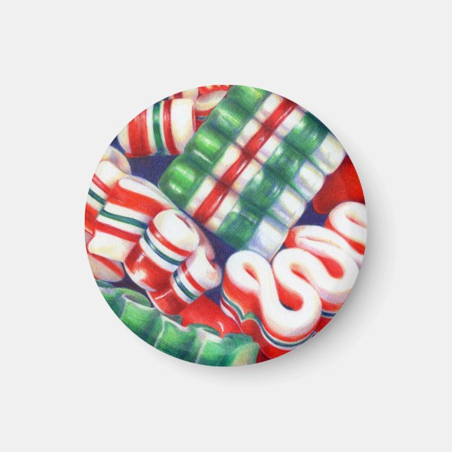 Imán RIBBON CANDY Round Magnet (Frente)