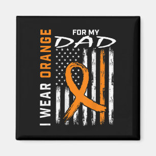 Imán Ribbon Dad Leukemia Awareness American Flag Graphi
