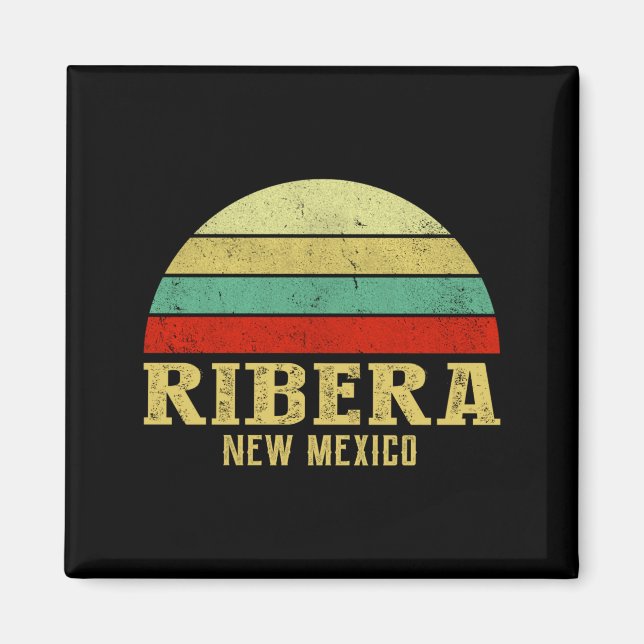 Imán Ribera New Mexico Vintage Retro Sunset _1  (Frente)