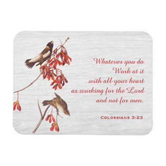 Imán Rice Bunting Birds and Verse