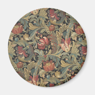 Imán Rich Floral Tapestry Brocade Antiguo Clásico