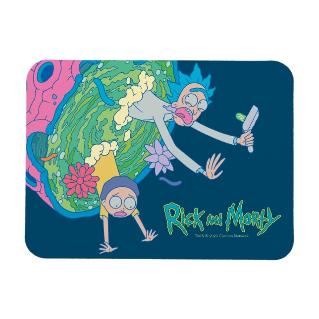 Imán RICK AND MORTY™ | Abandonar El Portal Infectado (Horizontal)