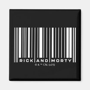 Imán Rick and Morty Bar Code Graphic