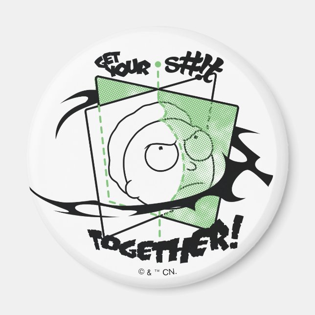 Imán RICK AND MORTY™ | ¡Consigue tu S#!t Juntos! (Frente)