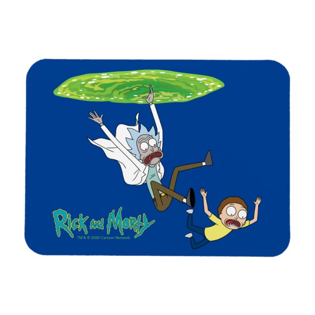 Imán RICK AND MORTY™ | Falling Out Of Portal (Horizontal)