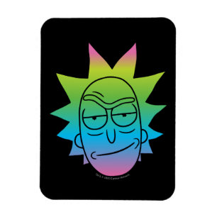 Imán RICK AND MORTY™ Rainbow Rick Head pattern