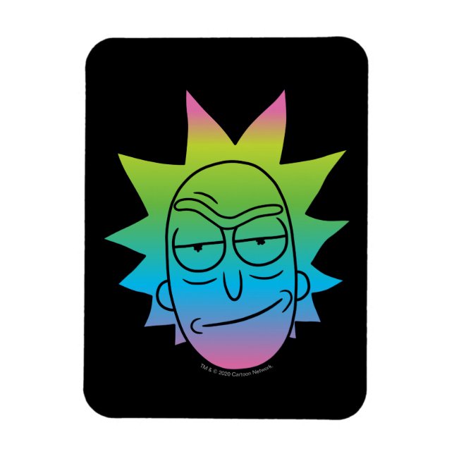 Imán RICK AND MORTY™ | Rainbow Rick Head pattern (Vertical)