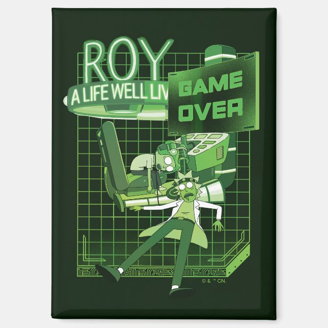 Imán RICK AND MORTY™ | Roy Una Vida Bien Vivida (Anverso)