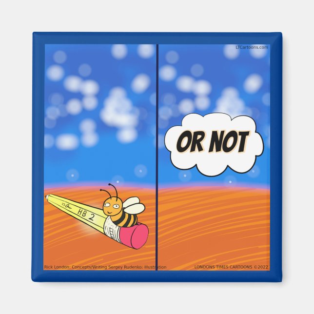 Imán Rick London Funny Shakespeare Hamlet Bee (Frente)