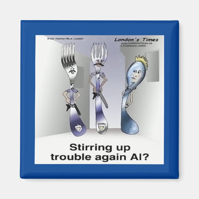 Imán Rick London Funny Silverware Police (Frente)