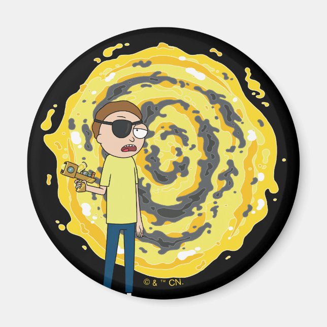 Imán RICK Y MORTY™ | Portal de Morty Malvado (Frente)