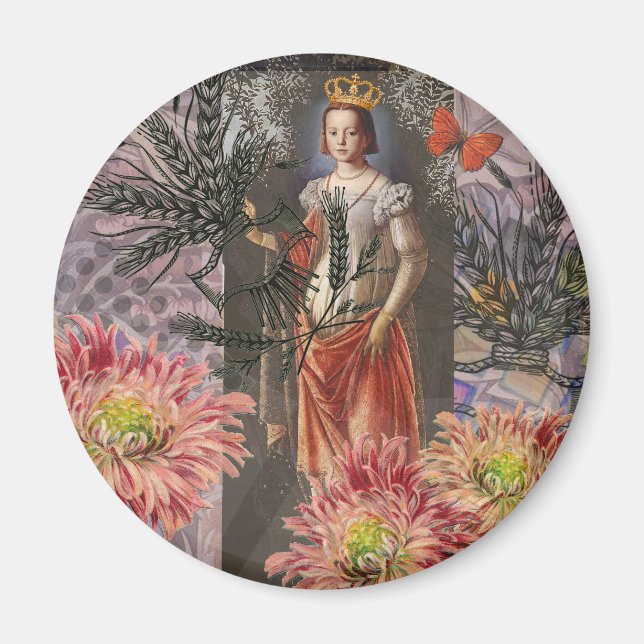 Imán Ricos ricos de colores antiguos de Virgo (Frente)