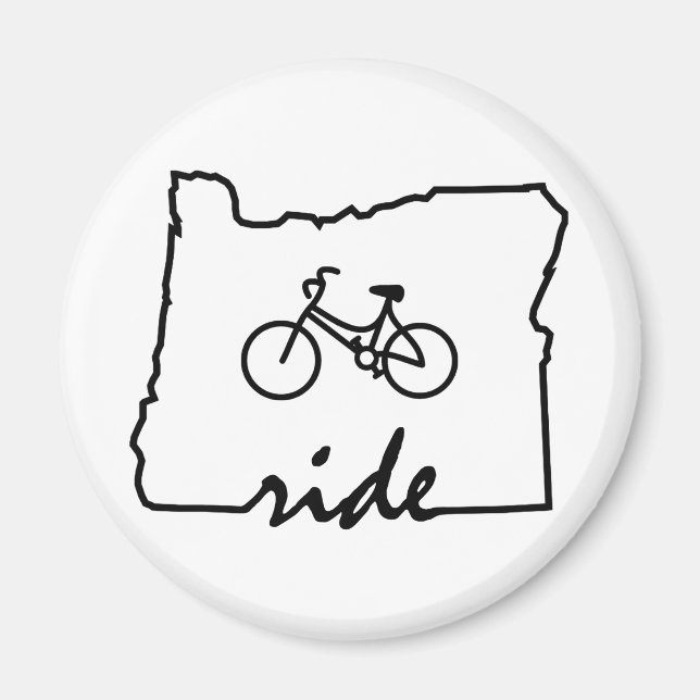 Imán Ride Oregon (Ciclismo) (Frente)
