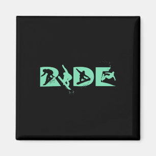 Imán Ride Snowboard Gracioso Regalo Snowboard Snowboard