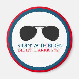 Imán Ridin' con Biden Aviator Glasses 2024