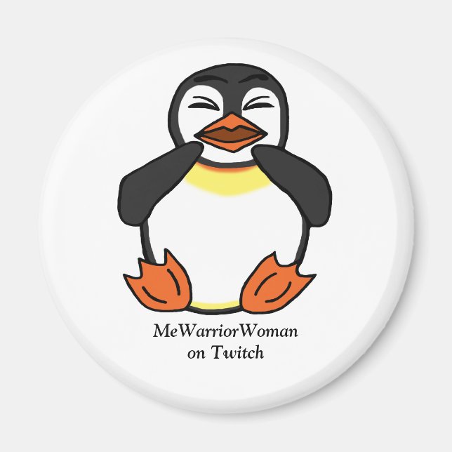 Imán Ríe a pingüino, meWarriorWoman en Twitch (Frente)