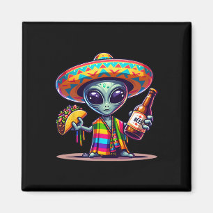 Imán Ríe Con Tacos Alienígenas Y Cerveza Cinco De Mayo 