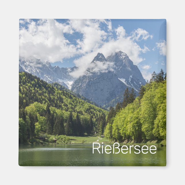 Imán Riessersee Alpes Garmisch Partenkirchen Bavaria (Frente)