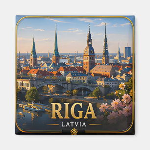 Imán Riga Letonia Viaje por la Ciudad Art Nouveau ★