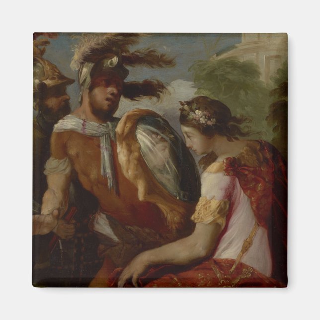 Imán Rinaldo y el escudo espejo, c.1650-55 (Frente)