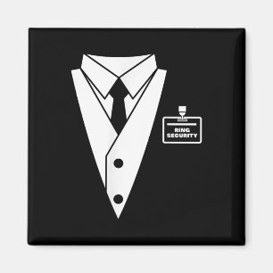 Imán Ring Bearer Tuxedo Tux Suit Boda Vestuario Para Ki