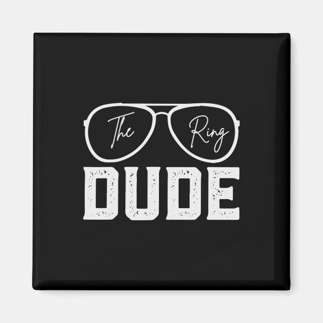 Imán Ring Bearer Wedding Party Ring Security Dude Marri (Frente)