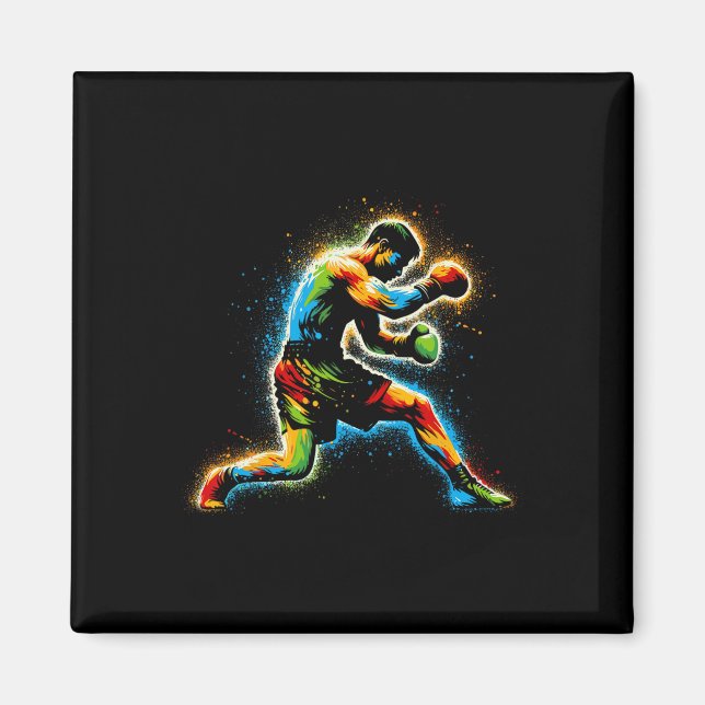 Imán Ring Boxeo Martial Art Sport Kickboxer Trai (Frente)